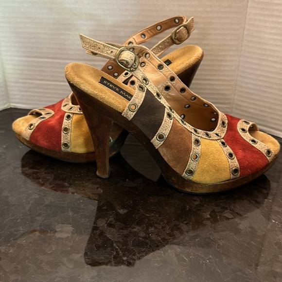 Steve Madden Luxe Multicolor, suede and leather heels - Picture 8 of 10